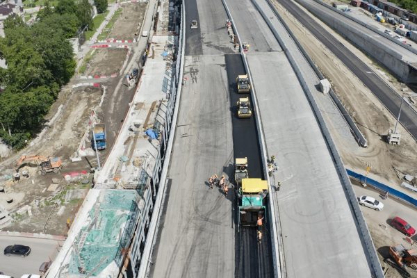 Готовность эстакады четвертого моста в Новосибирске достигла 97%